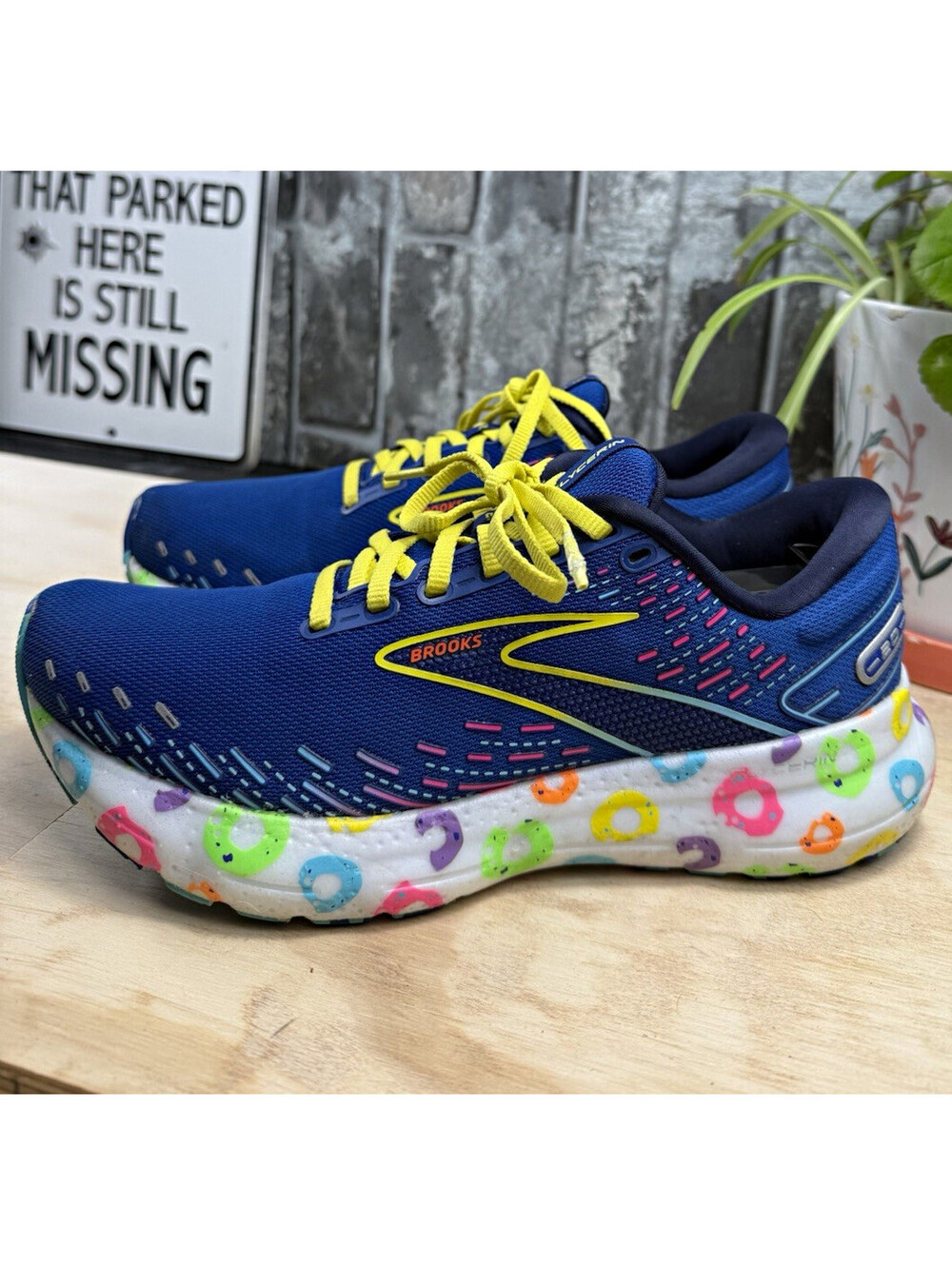 Brooks Glycerin 20 Bowl O Women’s Blue/Peacoat/Yellow Low Top Lace-Up Mesh
